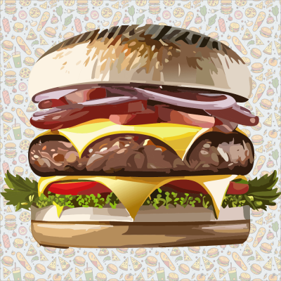 Hamburguesa con cebolla